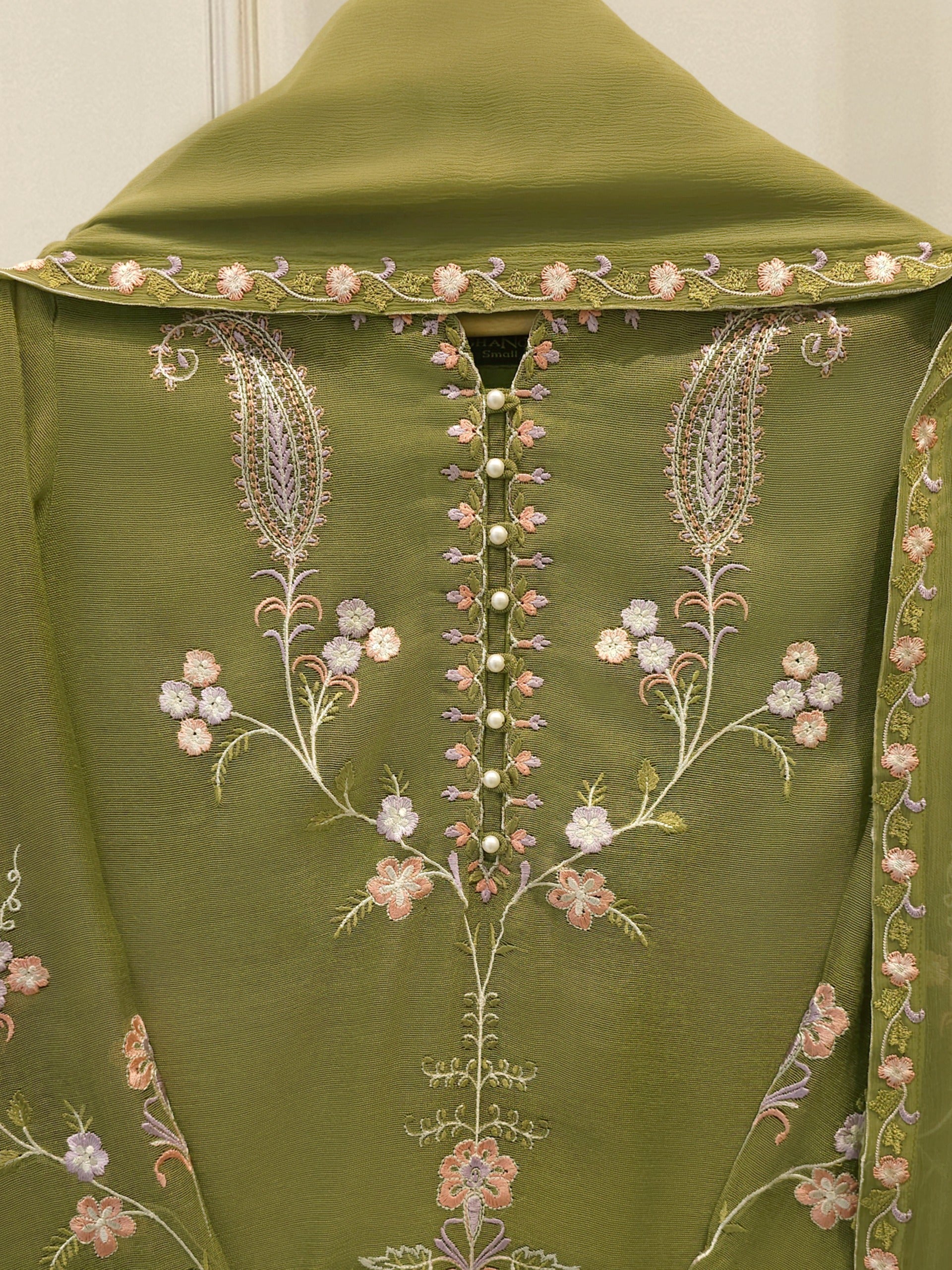 Pure Embroidered Cotton Net Shirt S114991 Main image