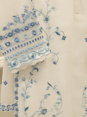 3 Piece - Pure Embroidered Cotton Net Suit S112942