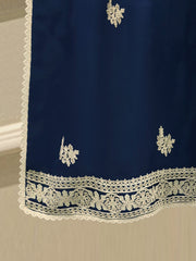 3 Piece - Pure Organza Embroidered Suit S112953