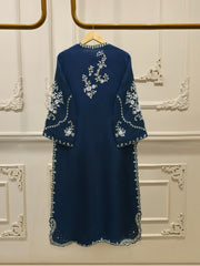 3 Piece - Pure Organza Embroidered Suit S112970