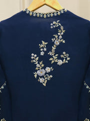 3 Piece - Pure Organza Embroidered Suit S112970