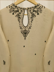 2 Piece- Pure Korean Silk Embroidered Suit S112971