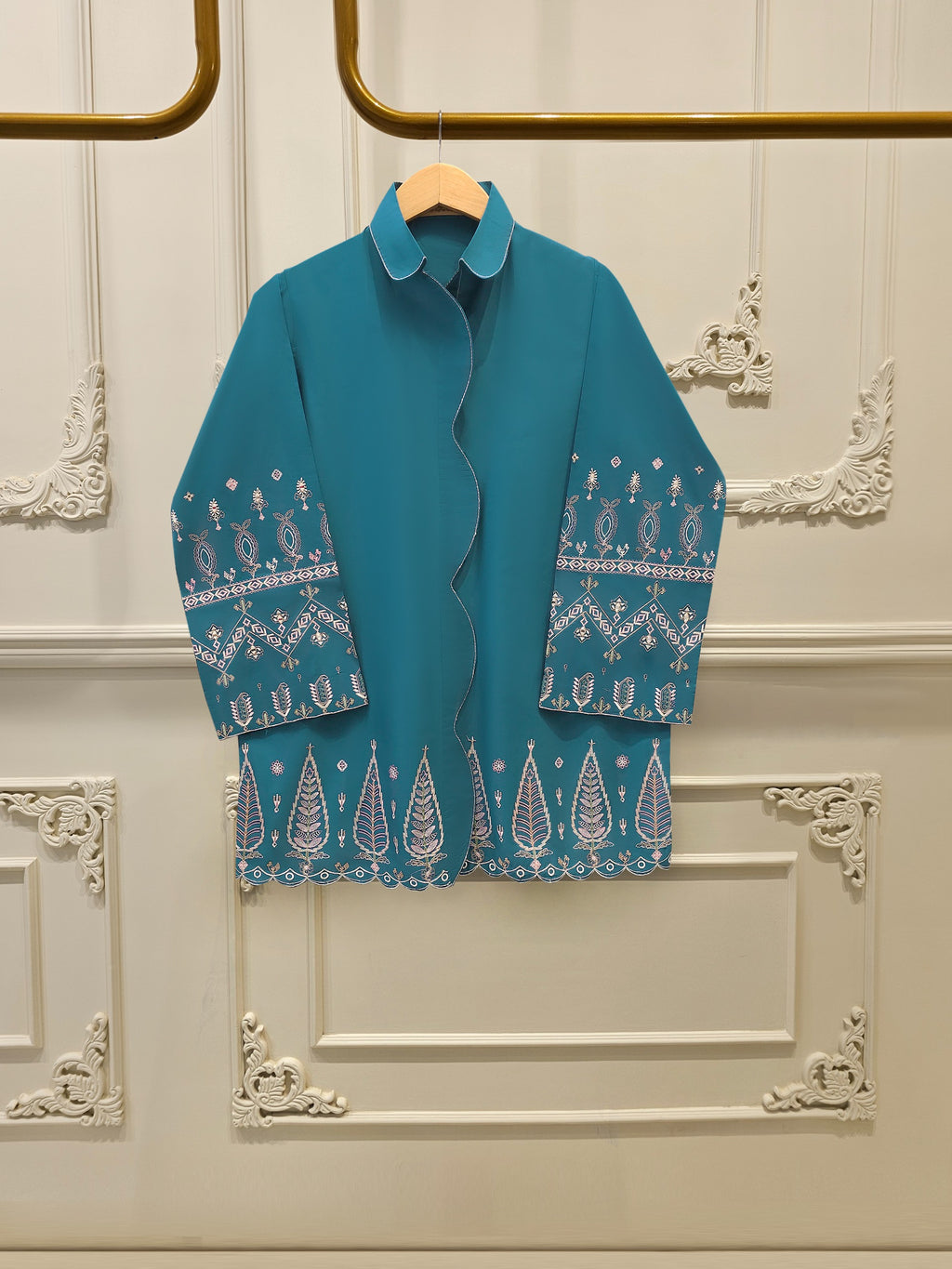 2 Piece - Embroidered Cambric Suit WS00224