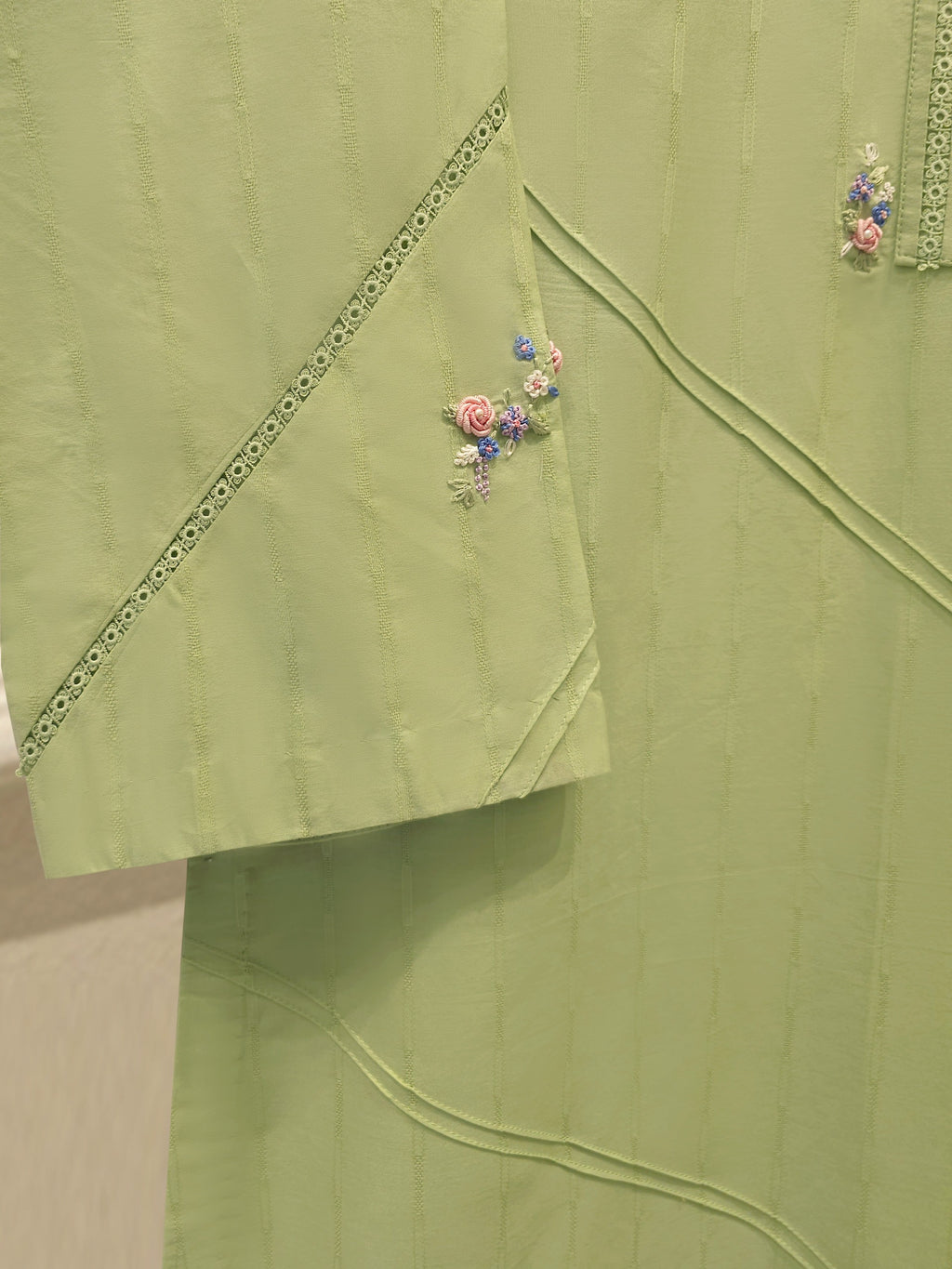 2 Piece - Embroidered Cambric Suit WS00241