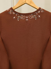 3 Piece - Pure Embroidered Cotton Net Suit S113221