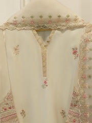 3 Piece- Pure Sheesha Silk Embroidered Suit S113238