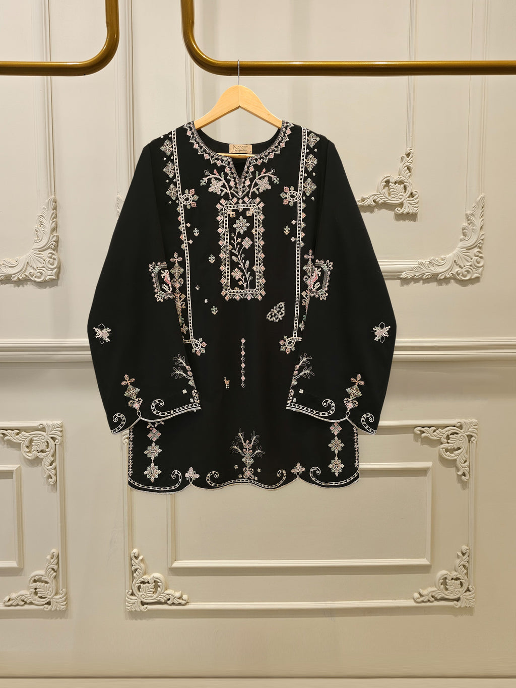 2 Piece - Embroidered Linen Suit WS00243
