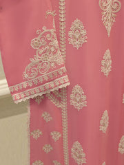 3 Piece - Pure Chiffon Embroidered Suit S113256