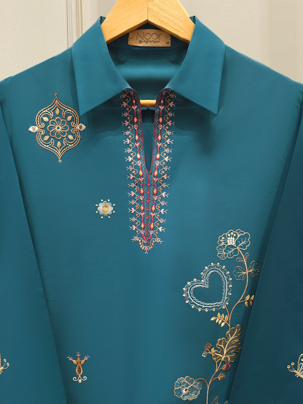2 Piece - Embroidered Cambric Suit WS00249 Secondary image