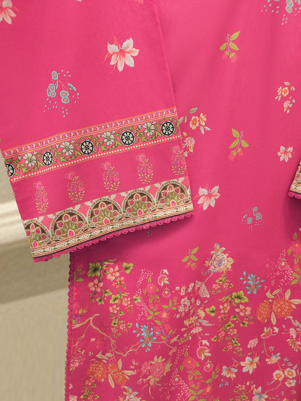 3 Piece - Digital Printed Embroidered  Cambric Suit S113357
