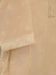 (Unstitched) 3 Piece - Pure Embroidered Cotton Net Suit S113609