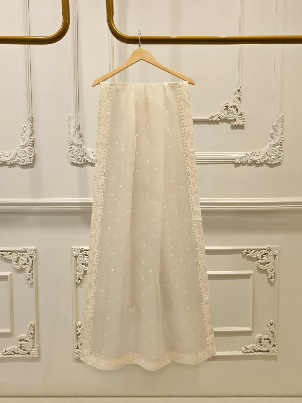 (Unstitched) 3 Piece - Pure Embroidered Cotton Net Suit S113613
