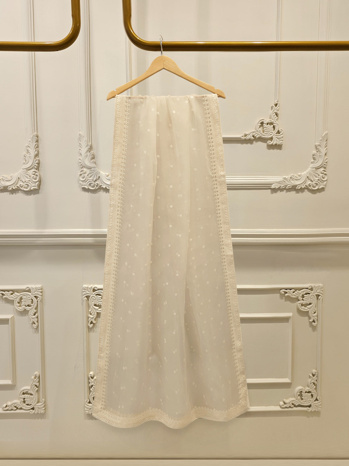 (Unstitched) 3 Piece - Pure Embroidered Cotton Net Suit S113613