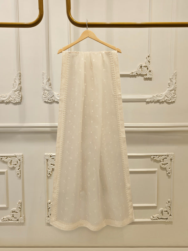 (Unstitched) 3 Piece - Pure Embroidered Cotton Net Suit S113613