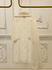 (Unstitched) 3 Piece - Pure Embroidered Cotton Net Suit S113613