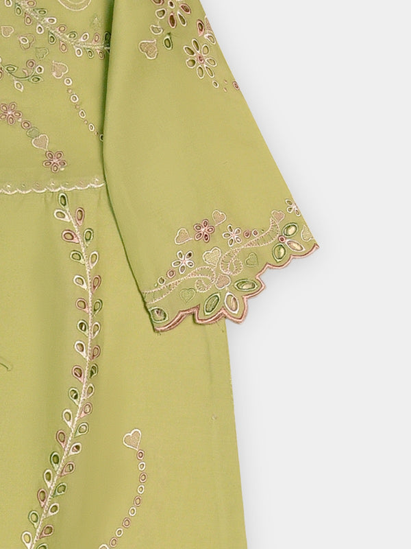 (Kid)  Embroidered Cambric Shirt FKD-091