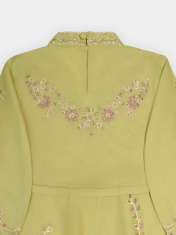 (Kid)  Embroidered Cambric Shirt FKD-091