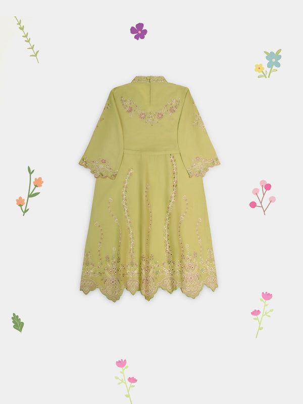 (Kid)  Embroidered Cambric Shirt FKD-091
