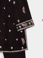 (Kids) 2 Piece - Embroidered Cotton Net Suit KD095