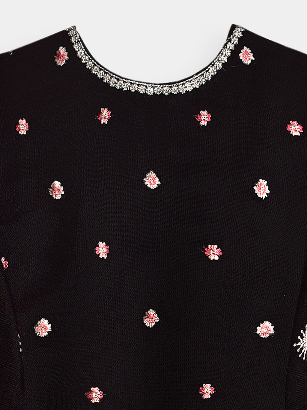 (Kids) 2 Piece - Embroidered Cotton Net Suit KD095
