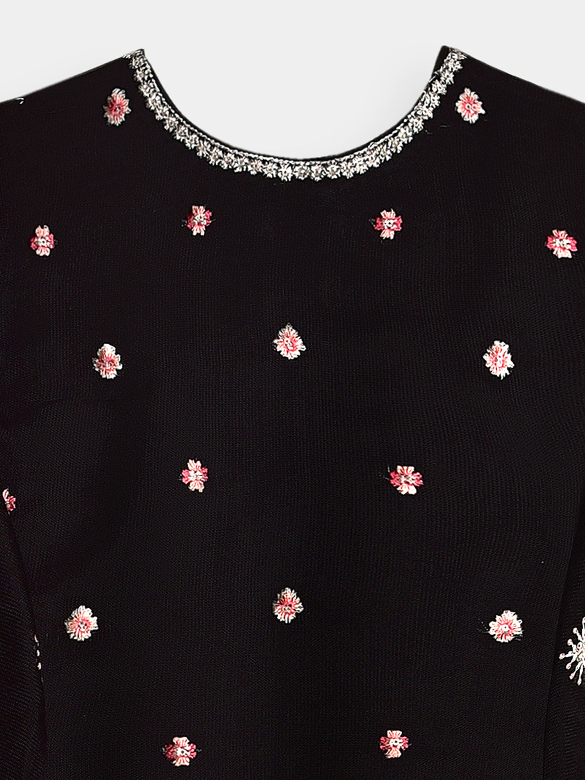 (Kids) 2 Piece - Embroidered Cotton Net Suit KD095