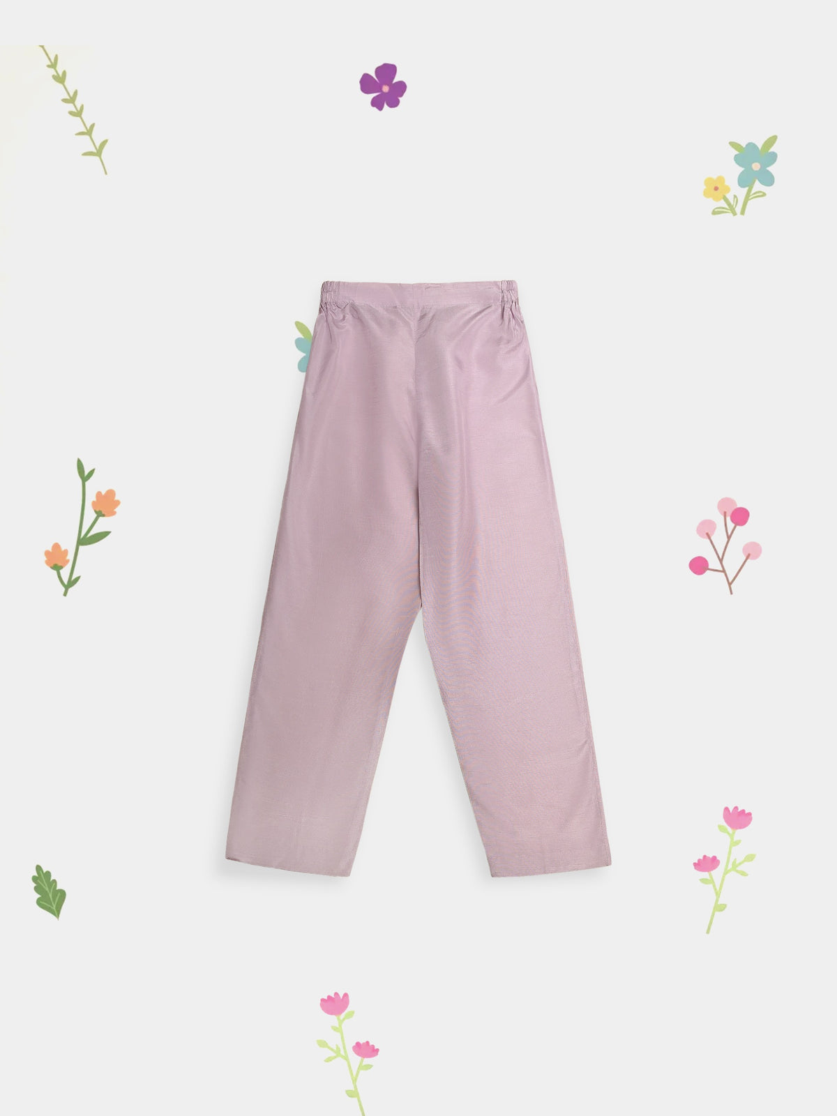 (Kids) 2 Piece - Embroidered Cotton Net Suit KD096