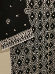 (Unstitched) 3 Piece - Pure Embroidered Cotton Net Suit S113920