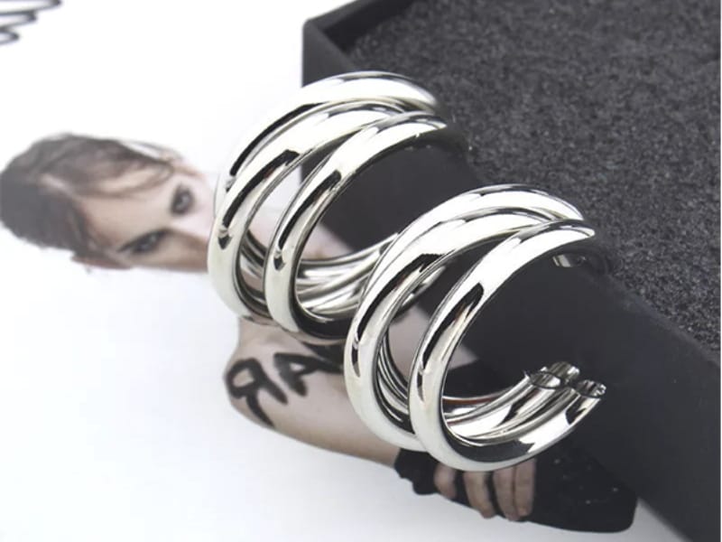 Diamante By Soeurs Small Silver Hoops Main image