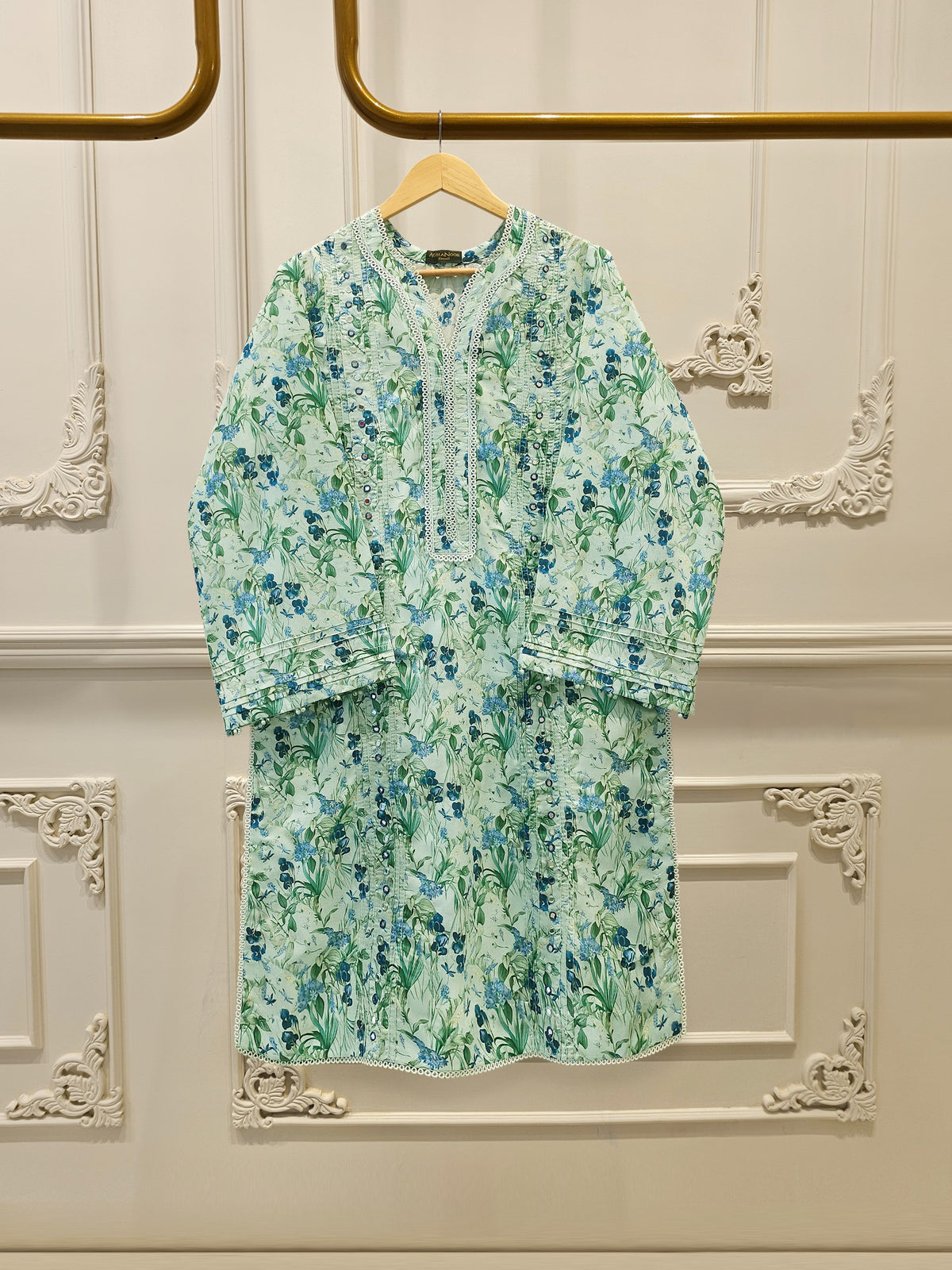 Digital Printed  Cambric Shirt S114107