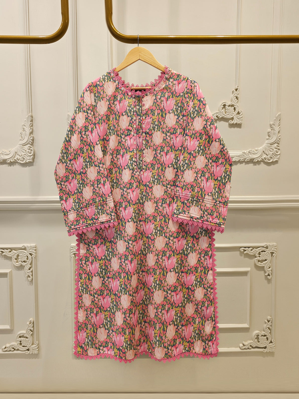 Digital Printed  Cambric Shirt S114152