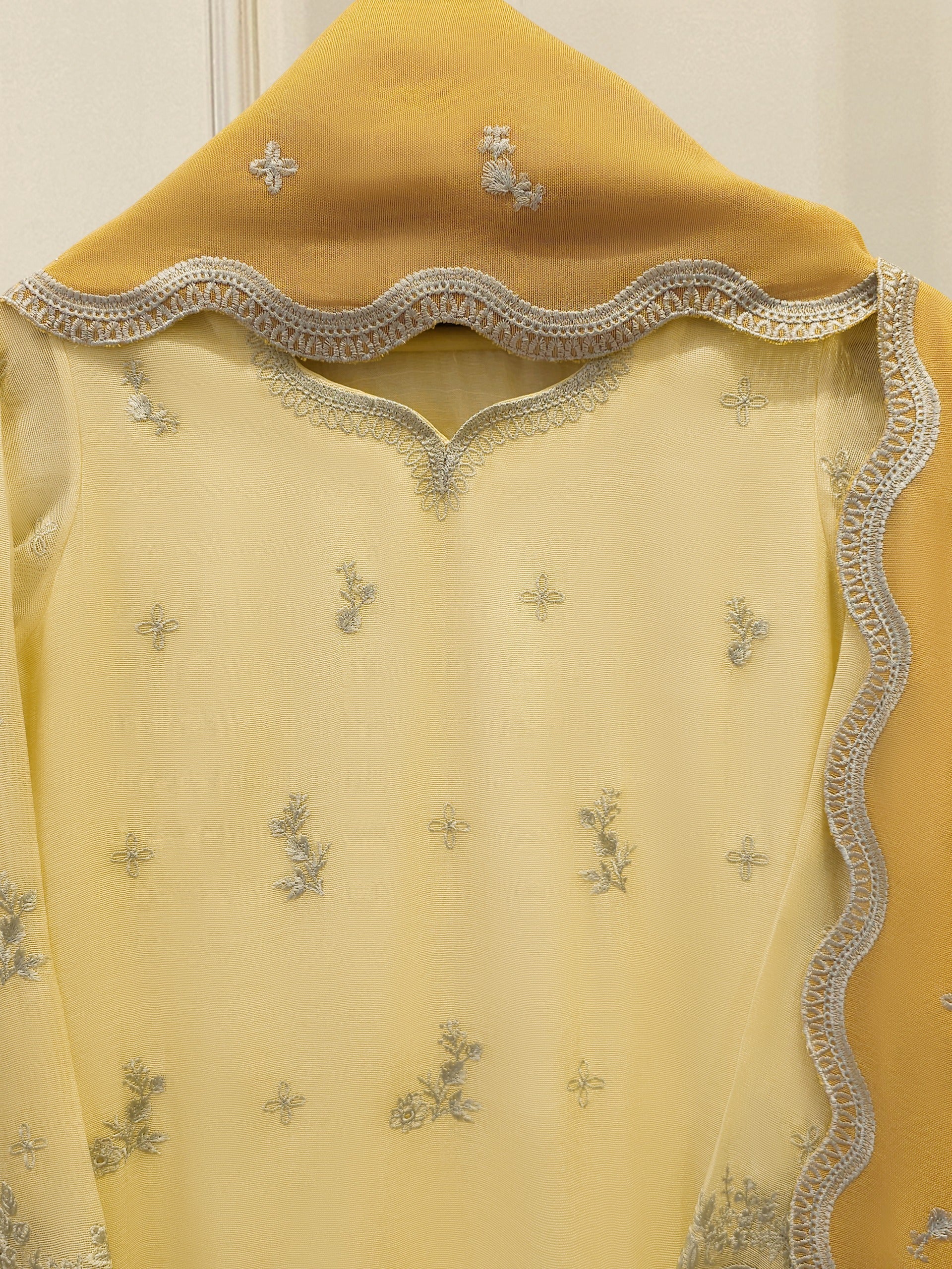 3 Piece - Pure Embroidered Cotton Net Suit S114155 Secondary image