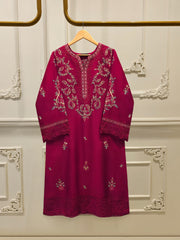 Pure Embroidered Sheesha Silk Shirt S114159