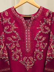 Pure Embroidered Sheesha Silk Shirt S114159