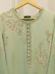 2 Piece - Pure Koren Silk Embroidered Suit S114174