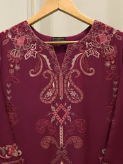 2 Piece - Embroidered Kora Cotton Suit  S114173