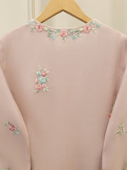 3 Piece - Pure Organza Embroidered Suit S114193