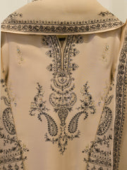 3 Piece- Pure Sheesha Silk Embroidered Suit S114239