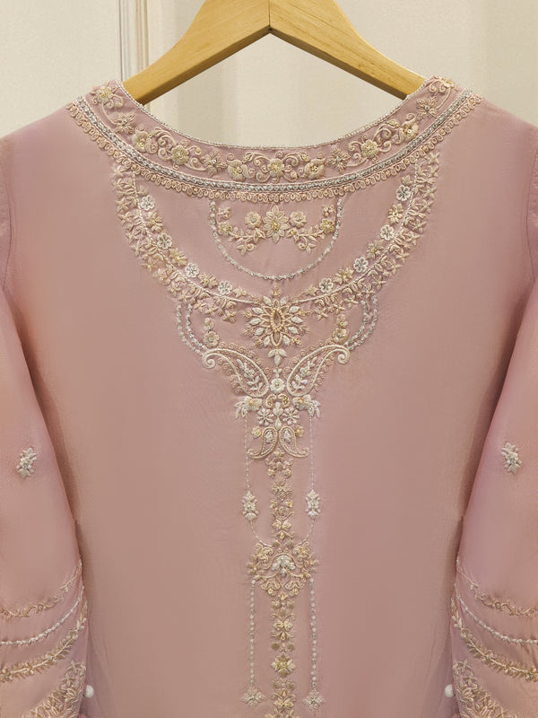 2 Piece- Pure Sheesha Silk Embroidered Suit S114249