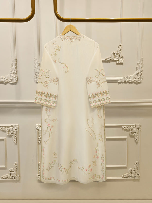 3 Piece- Pure Sheesha Silk Embroidered Suit S114251