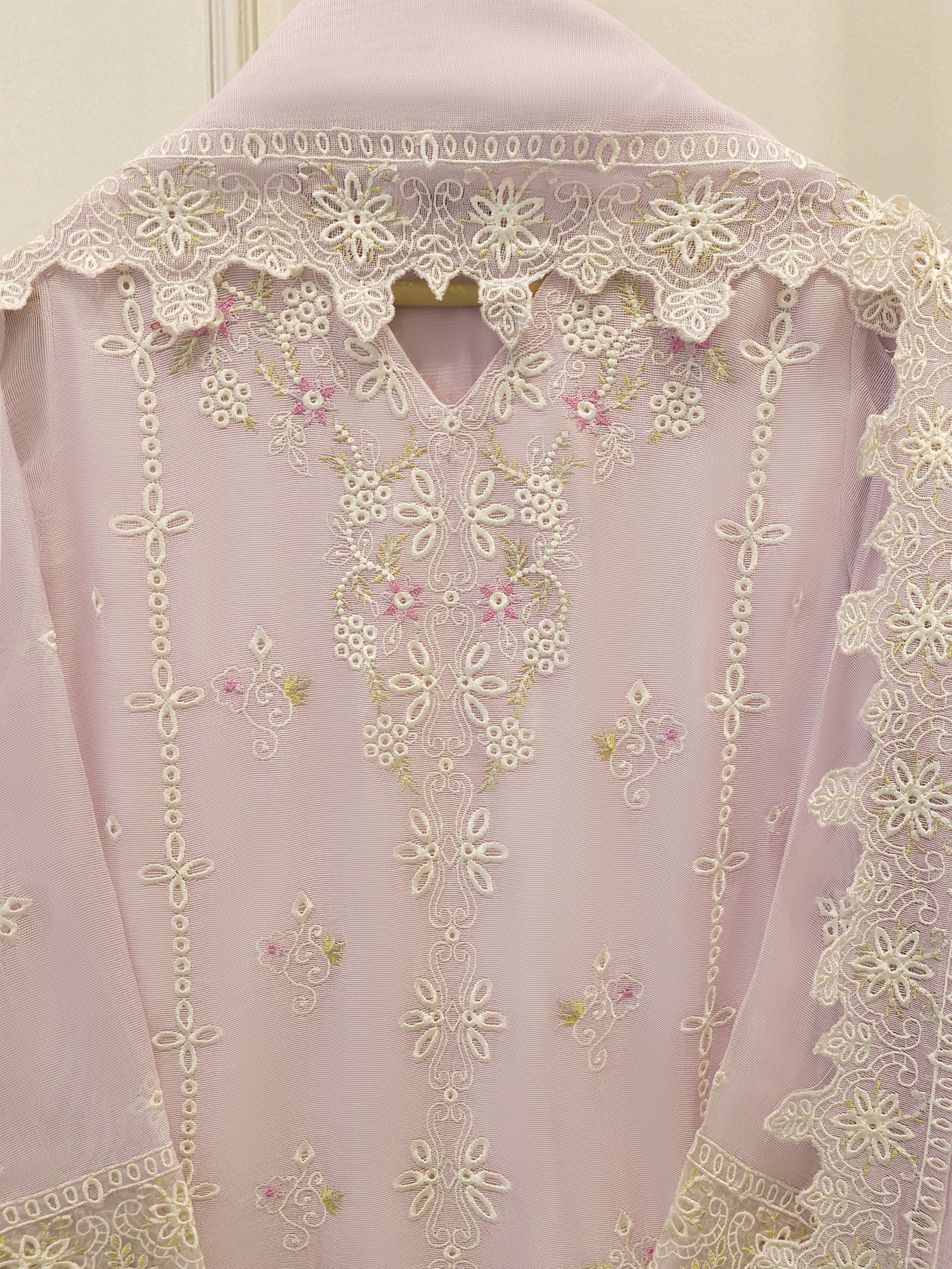 3 Piece - Pure Embroidered Cotton Net Suit S114258 Secondary image