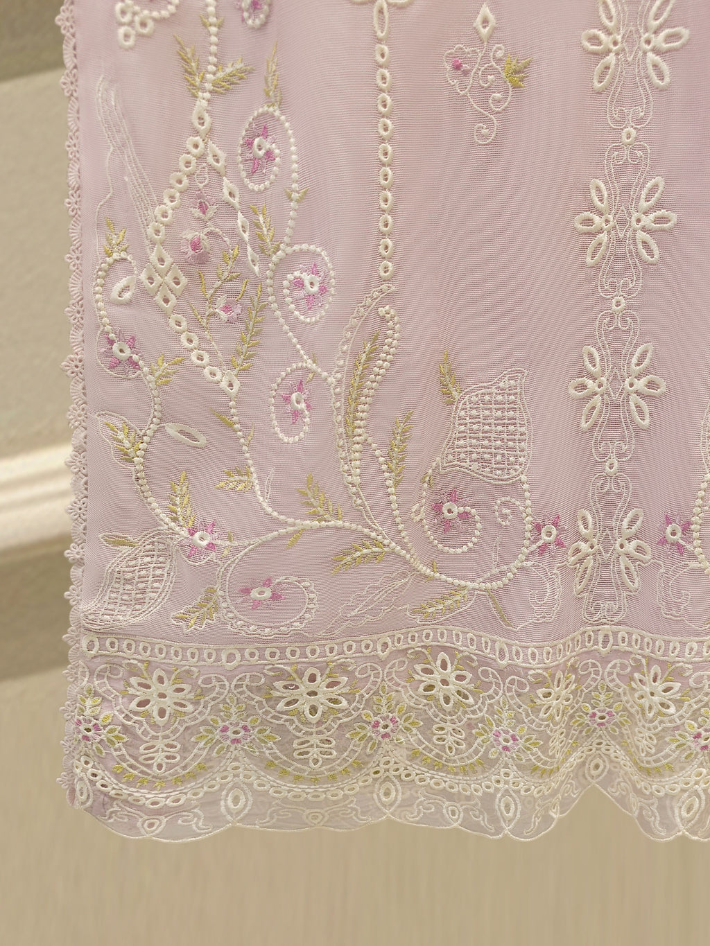 3 Piece - Pure Embroidered Cotton Net Suit S114258