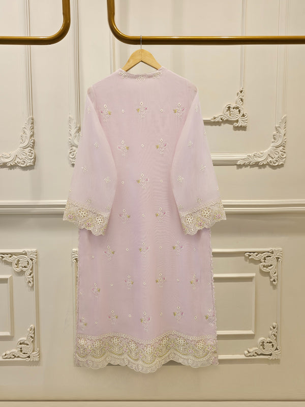 3 Piece - Pure Embroidered Cotton Net Suit S114258
