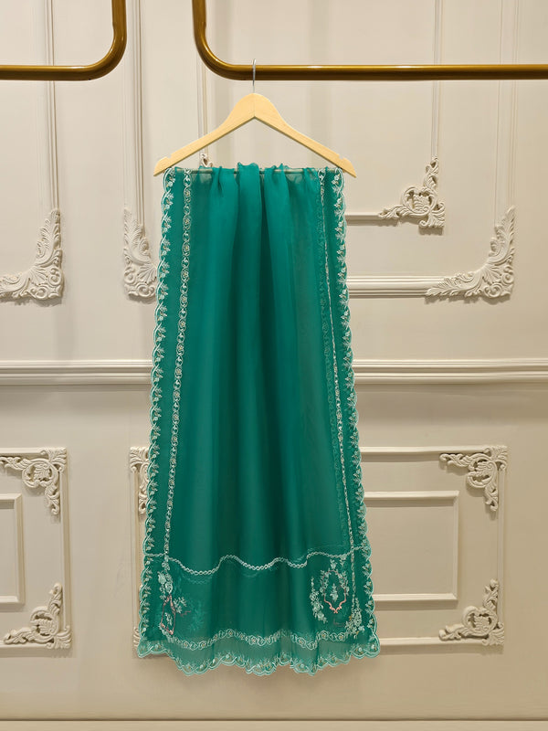 2 Piece- Pure Khaddi Silk Embroidered Suit S114271