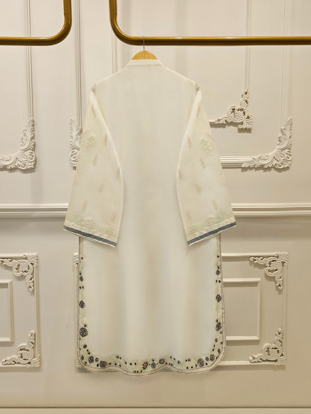 3 Piece - Pure Embroidered Cotton Net Suit S114312