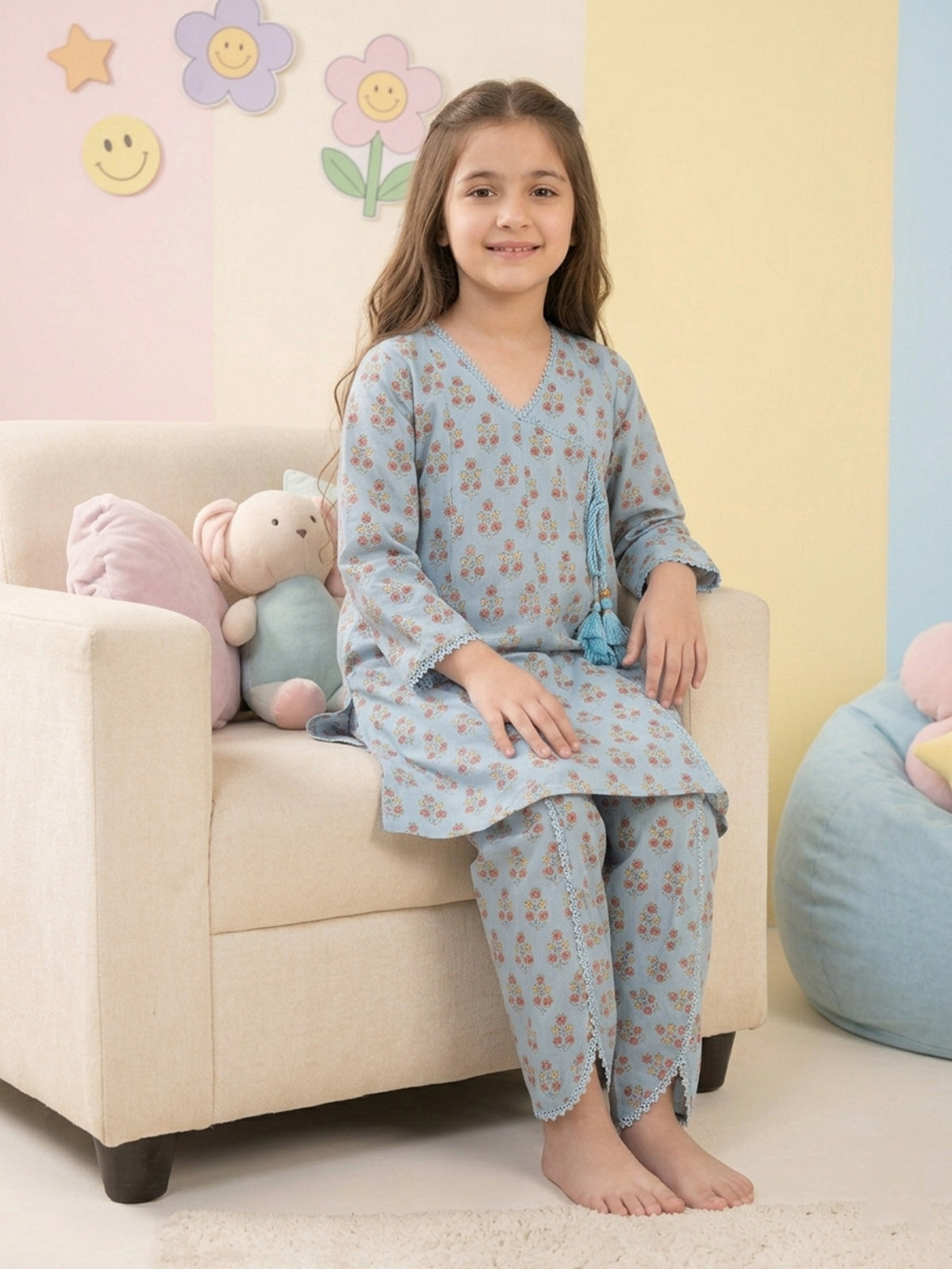 (Teens) 2 Piece - Digital Printed Lawn Suit TN00005