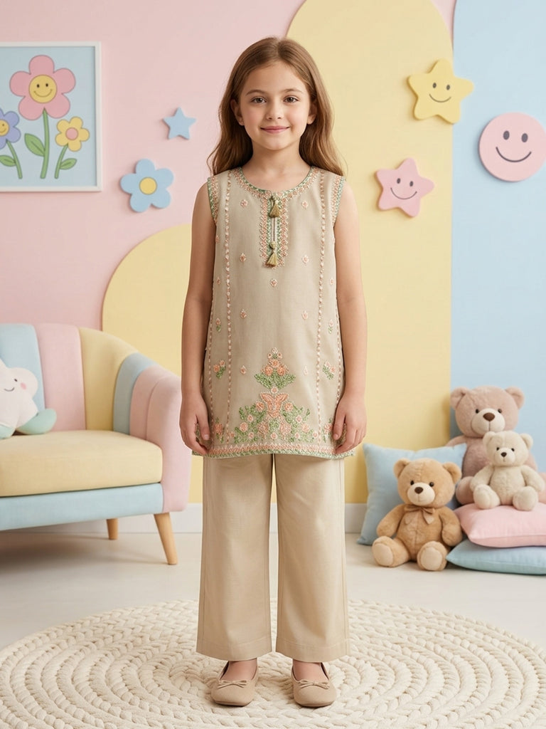 Agha Noor (Kids) 2 Piece - Pure Cotton Net Suit KD-097, view 1