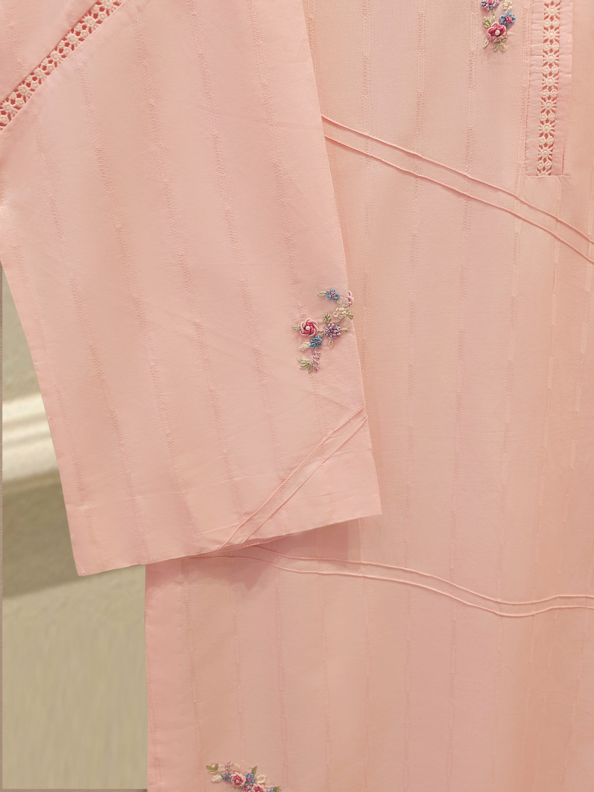 2 Piece - Embroidered Cambric Suit S114359