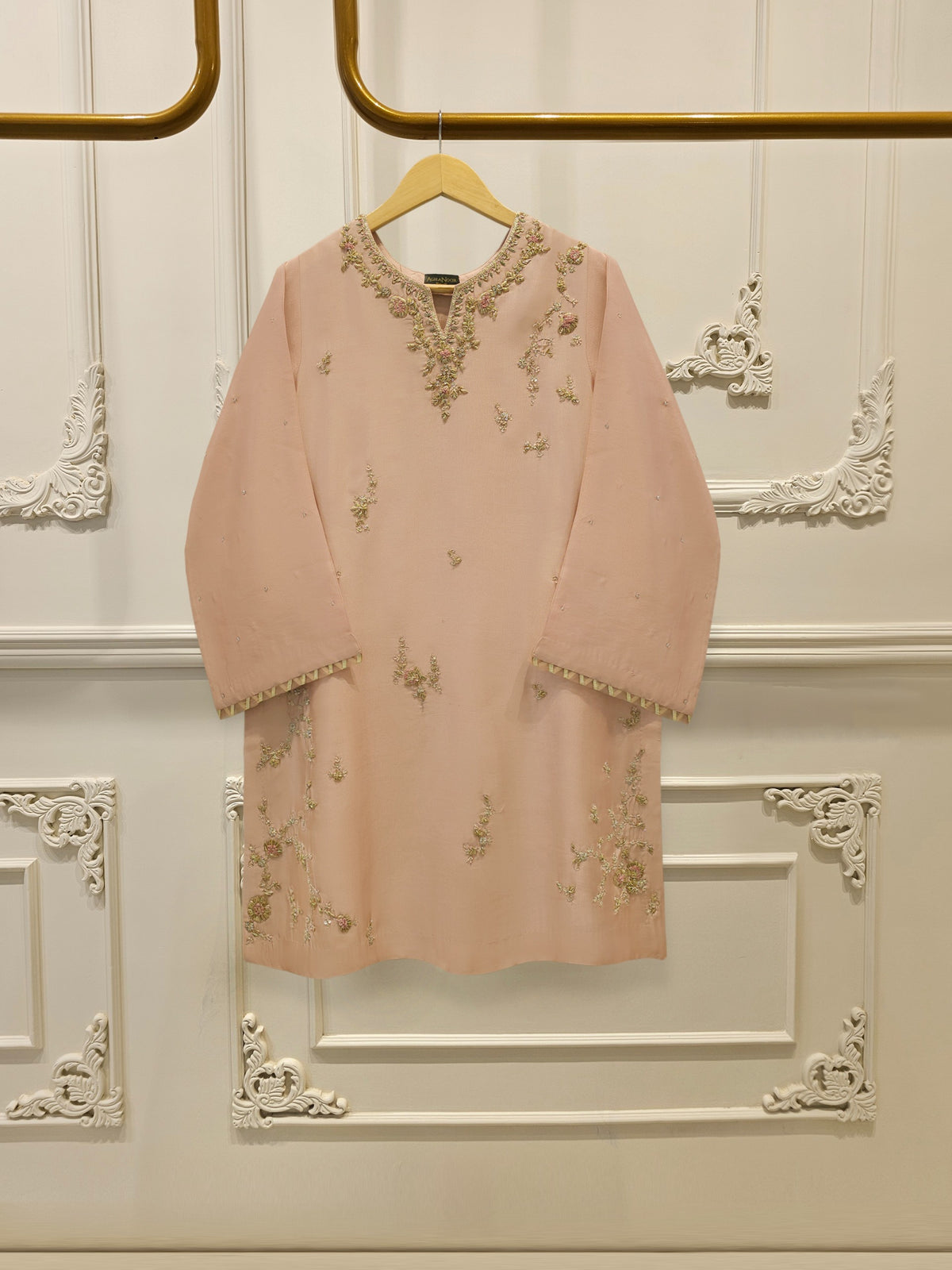 2 Piece- Pure Sheesha Silk Embroidered Suit S114357