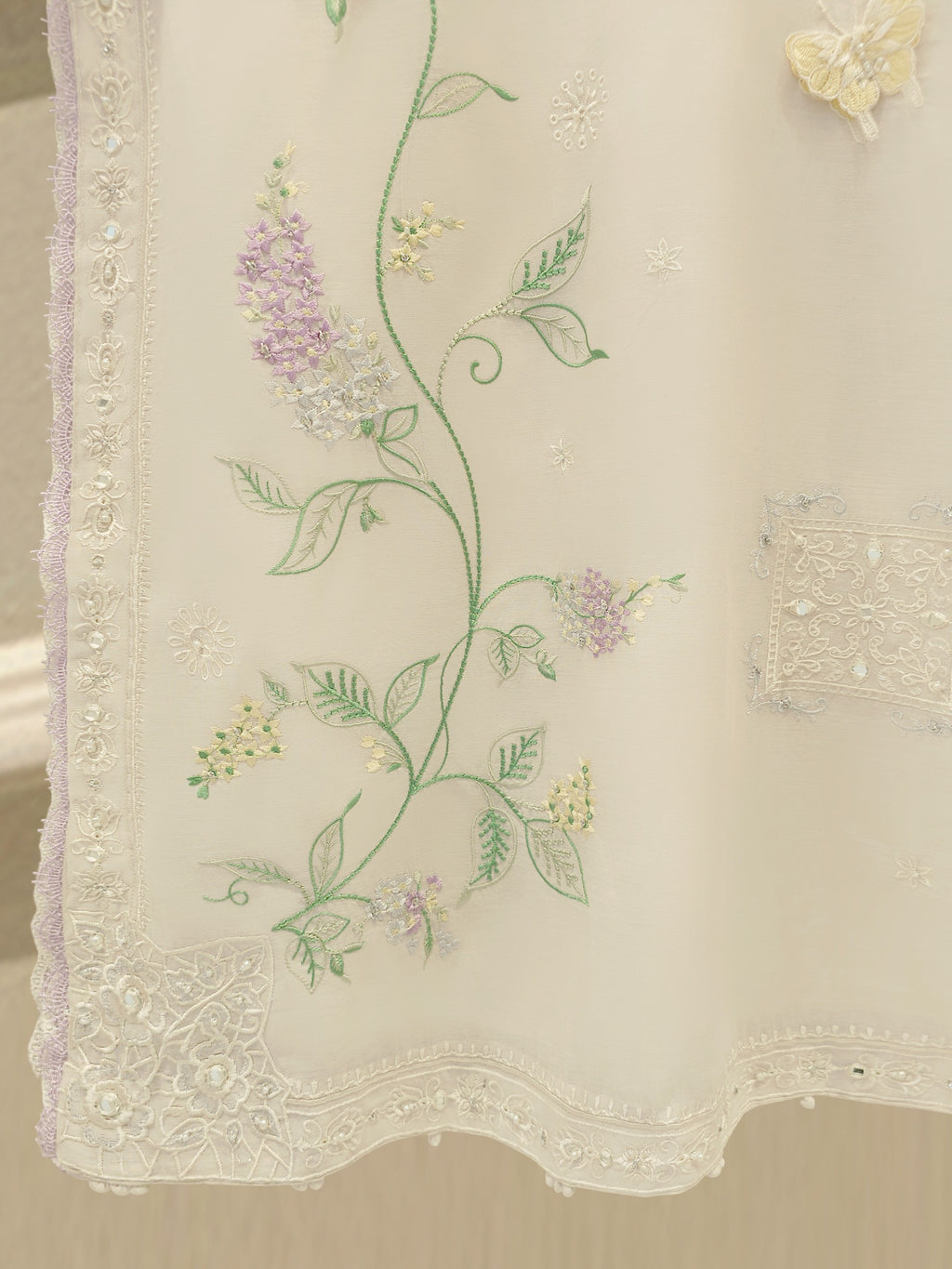3 Piece - Embroidered Kora  Cotton Suit WS00308