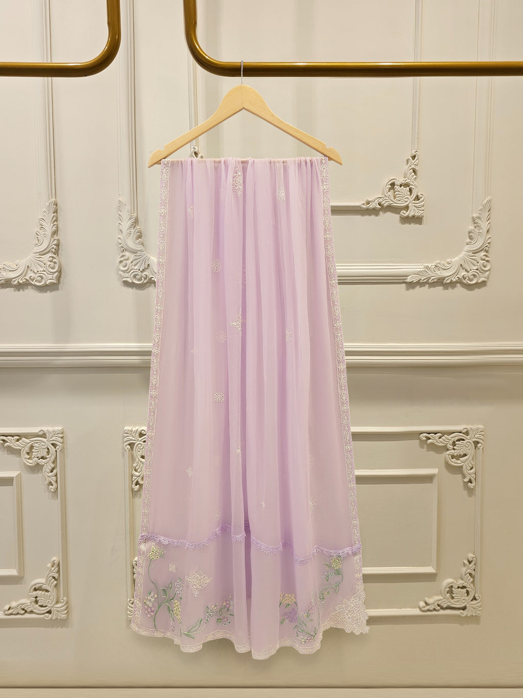 3 Piece - Embroidered Kora  Cotton Suit WS00308